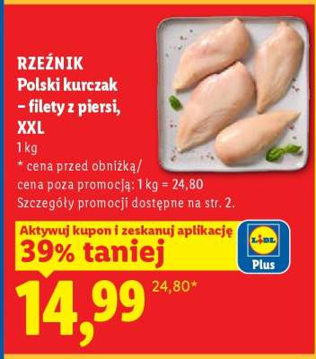 Rzeźnik Polski kurczak – filety z piersi, XXL