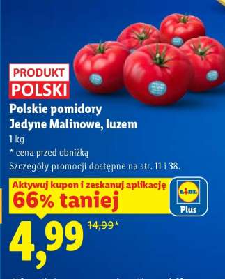 Polskie pomidory Jedyny Malinowe, luzem