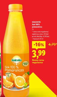 Solevita Sok 100% pomarańcza