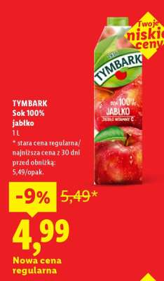 TYMBARK Sok 100% jabłko
