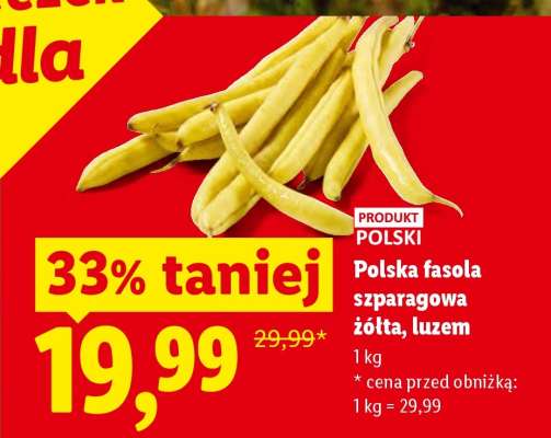 Polska fasola szparagowa żółta, luzem