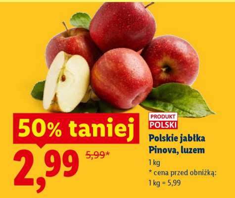 Polskie jabłka Pinova, luzem