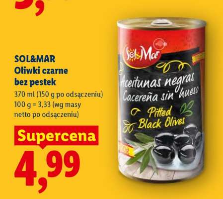 SOL&MAR Oliwki czarne bez pestek
