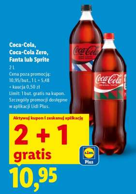 Coca-Cola, Coca-Cola Zero, Fanta lub Sprite*