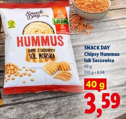 SNACK DAY Chipsy Hummus lub Soczewica
