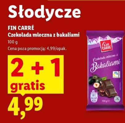 FIN CARRÉ Czekolada mleczna z bakaliami