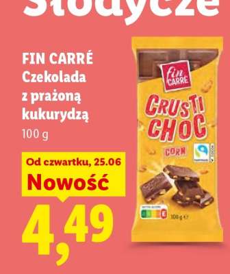 FIN CARRÉ Czekolada z prażoną kukurydzą