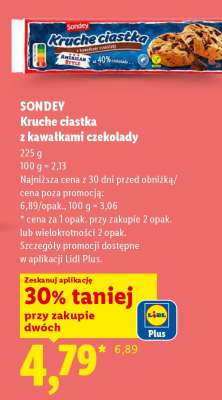 SONDEY Kruche ciastka z kawałkami czekolady