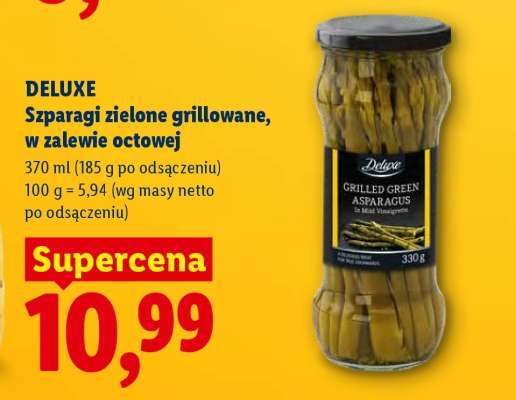 DELUXE Szparagi zielone grillowane, w zalewie octowej