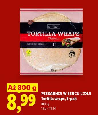 PIEKARNIA W SERCU LIDLA Tortilla wraps, 8-pak