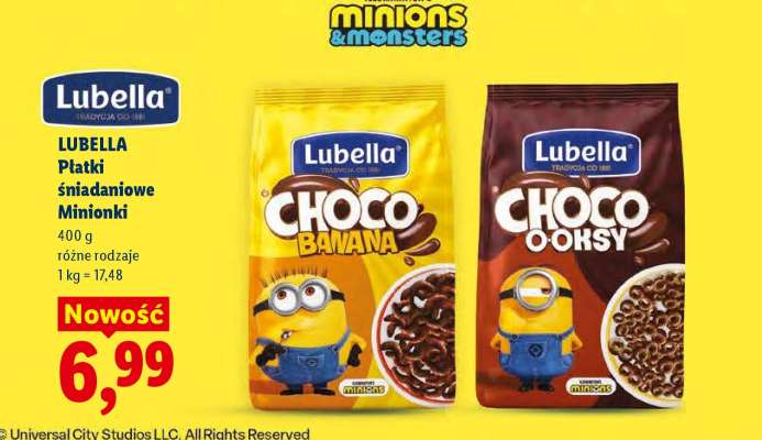 LUBELLA Płatki śniadaniowe Minionki