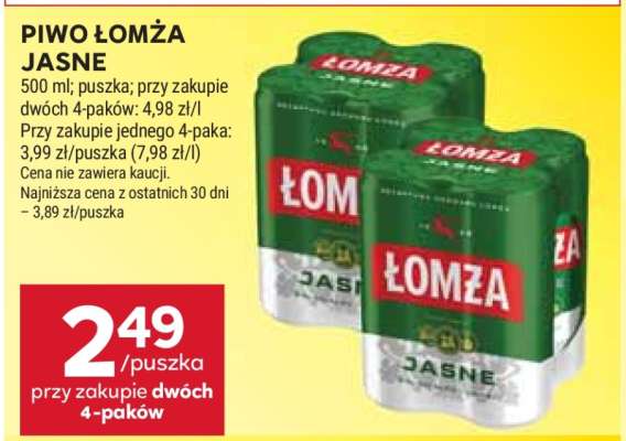 Piwo ŁOMŻA JASNE