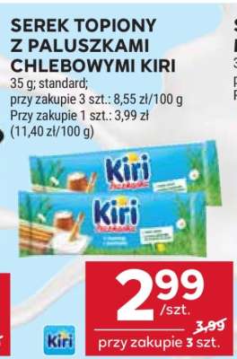 Serek topiony z paluszkami chlebowymi Kiri