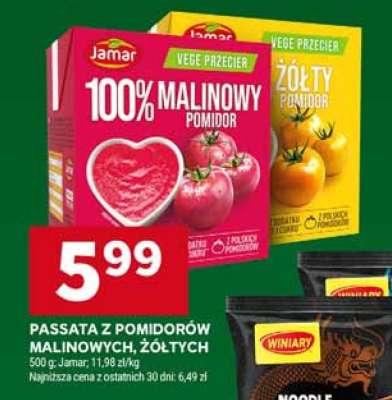 Passata z pomidorów malinowych, żółtych