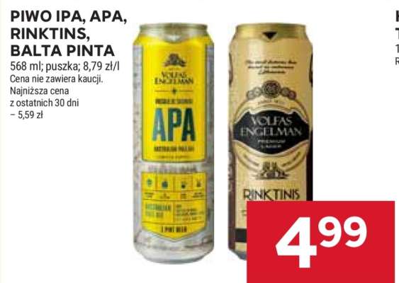 Piwo IPA, APA, Rinktins, Balta Pinta