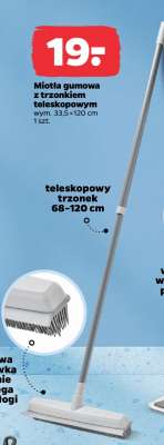 Miotła gumowa z trzonkiem teleskopowym