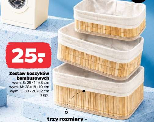 Zestaw koszyków bambusowych