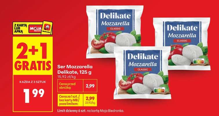 Ser Mozzarella Delikate 125 g