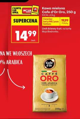 Kawa mielona Cafe d’Or Oro, 250 g