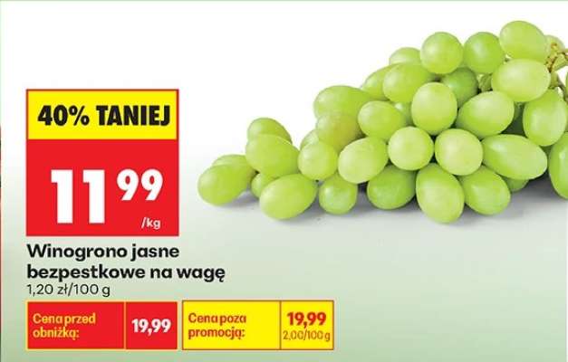 Winogrono jasne bezpestkowe na wagę