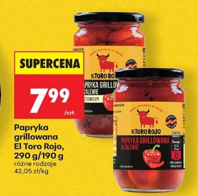 Papryka grillowana El Toro Rojo, 290 g/190 g