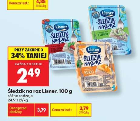 Śledzik na raz Lisner, 100 g