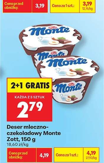 Deser mleczno czekoladowy Monte Zott 150 g