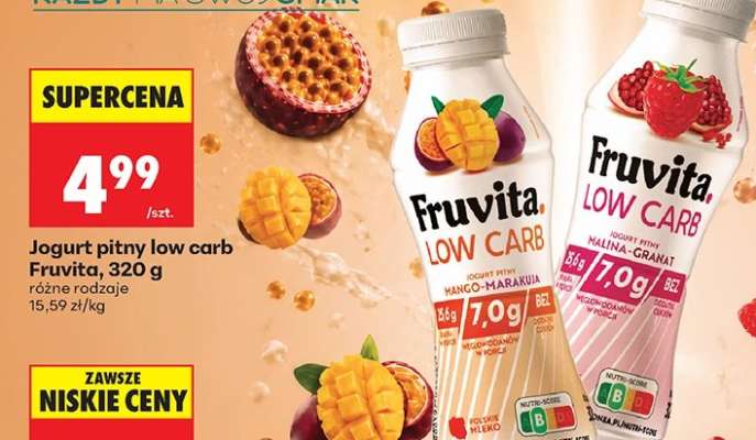 Jogurt pitny low carb Fruvita, 320 g