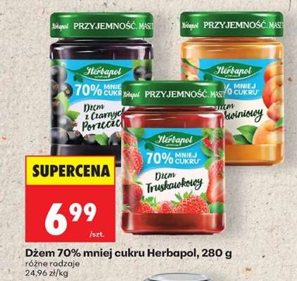 Dżem 70% mniej cukru Herbapol, 280 g