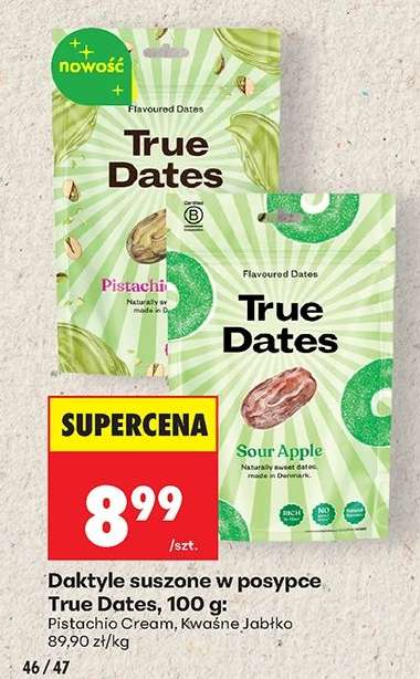 Daktyle suszone w posypce True Dates, 100 g