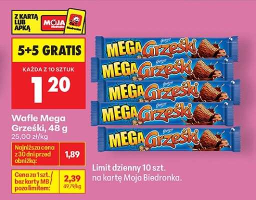 WAFLE MEGA GRZEŚKI, 48 G