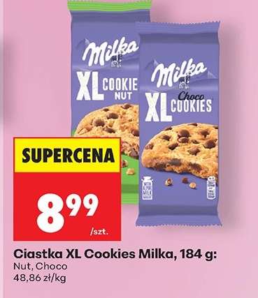 Ciastka XL Cookies Milka, 184 g