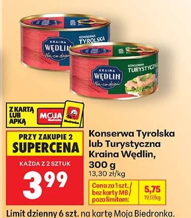 Konserwa Tyrolska lub Turystyczna Kraina Wędlin, 300 g