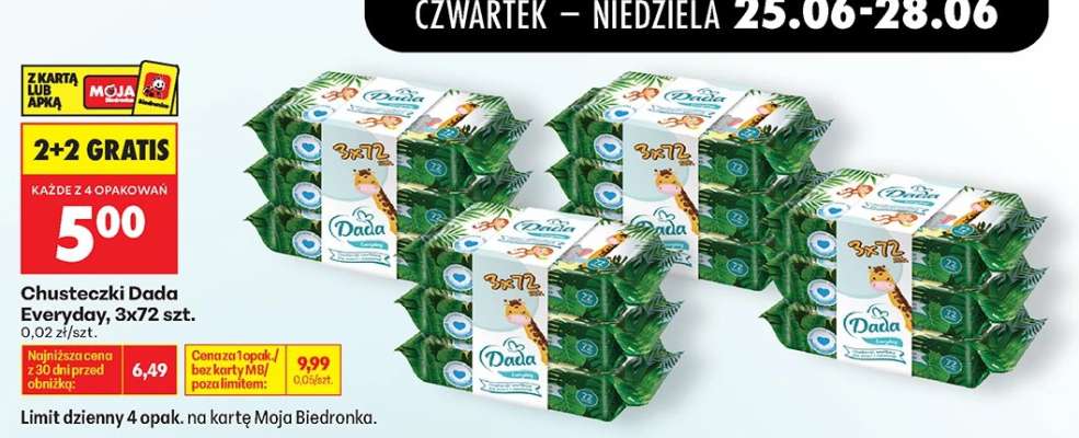 Chusteczki Dada Everyday, 3x72 szt.