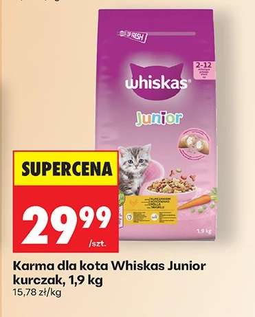 Karma dla kota Whiskas Junior kurczak, 1,9 kg