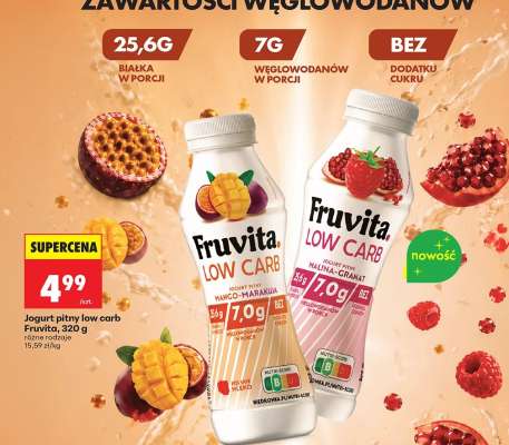 Jogurt pitny low carb Fruvita, 320 g