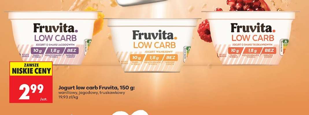 Jogurt low-carb Fruvita, 150 g
