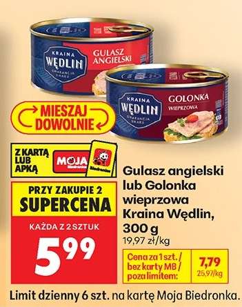 Gulasz angielski lub Golonka wieprzowa Kraina Wędlin, 300 g