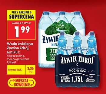 Woda źródlana Żywiec Zdrój 6x1,75 l