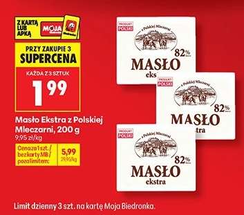 Masło Ekstra z polskiej mleczarni, 200 g