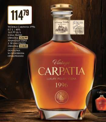 WÓDKA CARPATIA 1996