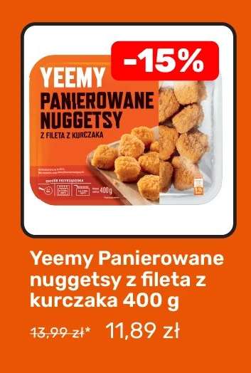 Yeemy Panierowane nuggetsy z fileta z kurczaka 400 g