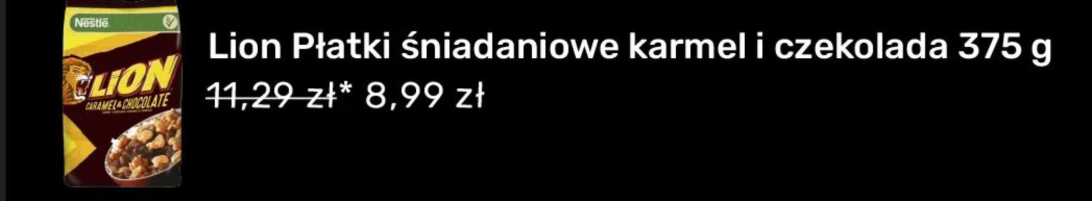 Lion Płatki śniadaniowe karmel i czekolada 375 g