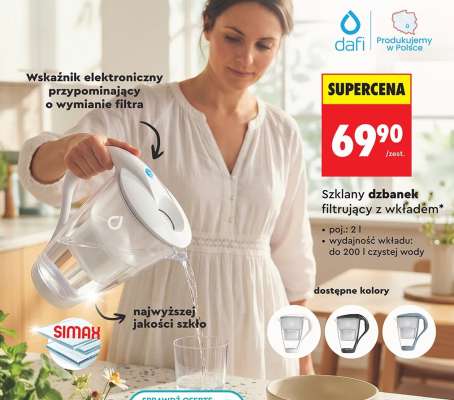 Szklany dzbanek filtrujący z wkładem