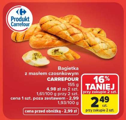 Bagietka z masłem czosnkowym