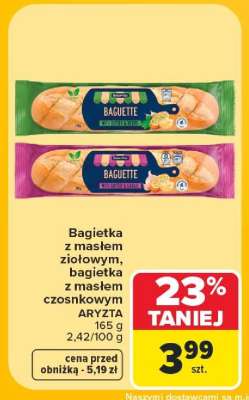 Bagietka z masłem ziołowym, bagietka z masłem czosnkowym