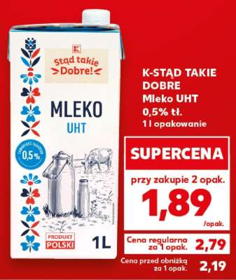 K-STĄD TAKIE DOBRE Mleko UHT 0,5% tł.