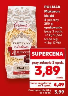POLMAK Makaron kluski 4-jajeczny 250 g opakowanie