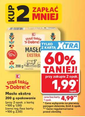 Masło ekstra 200 g opakowanie
