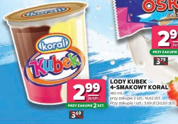 Lody Kubek 4-smakowy Koral